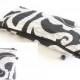 Black and White Wedding Clutch, OOAK Clutch for Bride, Glitter Lame Clutch, Handbag, Gift for Her