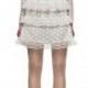 Self Portrait High Neck Star Lace Paneled Dress In White
