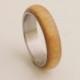 titanium ring Man Ring with guava wood from my garden wooden ring