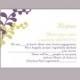 DIY Wedding RSVP Template Editable Text Word File Download Printable RSVP Cards Leaf Rsvp Violet Rsvp Card Template Olive Green Rsvp Card