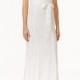 Adrianna Papell Adrianna Papell Lace V-Neck Sash Gown