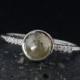 ON SALE White Gold Grey Diamond Ring - Natural Rose Cut Diamond