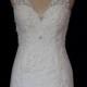 Illusion lace strappy v neck mermaid wedding dress