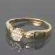 Promise ring, Gold promise ring, Birthstone ring, Gemstone ring, Halo ring, Women promise ring, Personalized ring, Custom stone ring