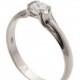 Engagement Ring - 18K White Gold and Diamond engagement ring,celtic ring, engagement ring, wedding band,crown ring, art deco, edwardian,ENG4