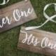 Wedding chair signs,rustic wedding signs, his one her only, her one his only, wood wedding signs, hanging signs, wood signs, rustic wedding