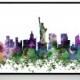 New york map,birthday, gift, watercolor, friend, decor, home, art, little, costume,Nursery,ForKids,Print,Wall,Birthday