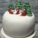 Dollhouse miniature Christmas cake - 1:12 Scale Dollhouse Miniature Food - Dollhouse Christmas angel white cake