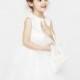 Flattering White Princess Jewel With Bowknot Flower Girl Dress - Compelling Wedding Dresses