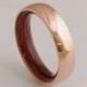 Copper Wedding Band // Copper Wood Ring  // Man Ring // mens wood wedding band purple heart woman man wood wedding ring