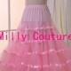 Pink Tea Length Crinoline. Mid Fullness Petticoat. petticoat crinoline, petticoat plus size, petticoat slip, custom size