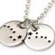 Two Disc Big Dipper Little Dipper Sterling Silver, Hand Stamped Constellation Necklace, Ursa Major, Zodiac Jewelry, Birthday Gift