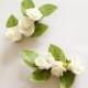 White Rose Flower Hair Clip Set, bridal floral hair clip, rose flower clip, bridal hair accessories