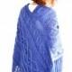 Jean Blue Cable Knit Poncho by Afra Plus Size Over Size Maternity