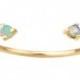 WWAKE Counting Collection Two Step Opal Ring 