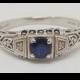 Vintage Genuine Sapphire Engagement/Promise/Fashion Ring (Sz 7)