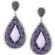 Batu Classic Chain Amethyst Drop Earrings