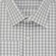 MICHAEL Michael Kors Men&#039;s Classic-Fit Non-Iron Grey Check French Cuff Dress Shirt