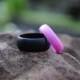 His & Hers Fit Ring Silicone Wedding Ring Flexible Rubber Wedding Band - FREE SHIPPING - Black,Blue,Aqua,Gray, Green,Red,Purple,Pink,White