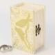 Ring Bearer Box, Wedding box, Treasury Jewelry Wooden Box , Ivory Gold Book , Rustic Ring Bearer Pillow, Golden Birds
