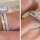 Forever One Moissanite Engagement Ring Set 1.50ct & .45ctw Natural Diamonds Engagement Platinum Anniversary Ring Pristine Custom Rings
