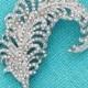 Crystal Silver Feather Brooch Gatsby Wedding Bridal Sash Clutch Cake Bouquet Brooches DIY Crafts Jewelry Rhinestone Silver Broaches