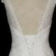 Illusion lace bateau neck mermaid wedding bridal dress