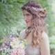 Dried Flowers Goddess Headband, Boho Chic, Bridal Hair Accessories, Wedding Crown, Floral Tiara, Back Headband Whimsical Rustic Real flowers