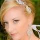 Bridal Hair Accessories - Bridal Headband – Silver Crystal Cubic Zirconia Tiara - Rhinestone Headband Ribbon - Wedding Headpiece - Vivian