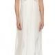 Embroidered-Lace Long Chiffon Gown, Ivory