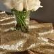 Champage Gold Table Runner.  Ships in 2-5 Business Days.  Sequin Table Runner. Wedding Table Runner.