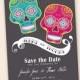 Printable Save The Date - Mexican Sugar Skull, or Dias De Los Muertos Theme