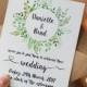 printable green wedding invitation printable greenery wedding invitation leafy wreath invitation green floral printable wedding invitation