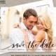 Printable Photo Save The Date Postcard With Handwriting Font 