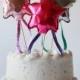 FREE SHIPPING Mini foil mylar star balloon with tassels cake topper - Air Fill balloons