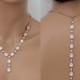 Bridal Backdrop necklace, Crystal Wedding necklace, Bridal jewelry, Rose Gold necklace, Back necklace, Statement necklace, Teardrop necklace