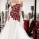 Charming A-line Strapless Lace Sweep/Brush Train Tulle Wedding Dresses - Dressesular.com