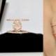 SALE Minimalist Opal Engagement Ring, Rose Gold Vermeil Solitaire Double Row Band Ring, Bridal Promise Ring, Bague de fiancaille