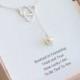 Sterling Silver Knot Necklace with Freshwater Pearl on Friendship Sentiment Card