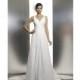 Trendy Floor Length A line V Neck Chiffon Bridal Gowns With Ruching - Compelling Wedding Dresses