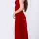 Red bridesmaid maxi dress - Open back flaming red dress -Spaghetti full length dress