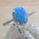 Opal Ring Sterling Silver size 4 5 6 7 8 9 10 - Blue Opal Rings - Promise Ring - Prom Ring - Engagement Ring - Gift 4 Her - Girlfriend Gift