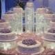 Set of 9 Round Acrylic Crystal Asian Style Chandelier Cake Stands Forbes Favors