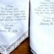 Personalized Gift Mother or Father of the Bride Handkerchief Embroidered Handkerchiefs Wedding Gift for Mom and Dad By Canyon Embroidery