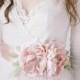 Flower Bridal Sash, Blush- Style Delilah