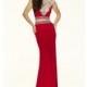 Long Two Piece Jersey Cap Sleeve Prom Dress by Mori Lee - Discount Evening Dresses 