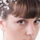 Rhinestones Crystal Bridal Comb, Bridal White Silver Floral hair comb, Wedding hair accessories, Bridal Headpieces, crystal comb bridal