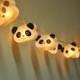35 Bulbs Cutie Panda mulberry paper  Lanterns Garland for wedding party decoration fairy lights