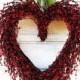 Wedding Decor-Wedding Heart Wreath-Mothers Day Gift-Red Heart Wreath-Weddings-Gift for Mom-Say I LOVE YOU-Wedding Gift-Anniversary Gift