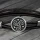 Triskele Charcoal Leather Bracelet - Leather Wrap Bracelet - Mens Leather Bracelet - Womens Leather Bracelet - Celtic - Christmas - Gifts